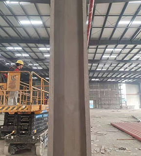 昆山某公司厚型防火涂料施工案例